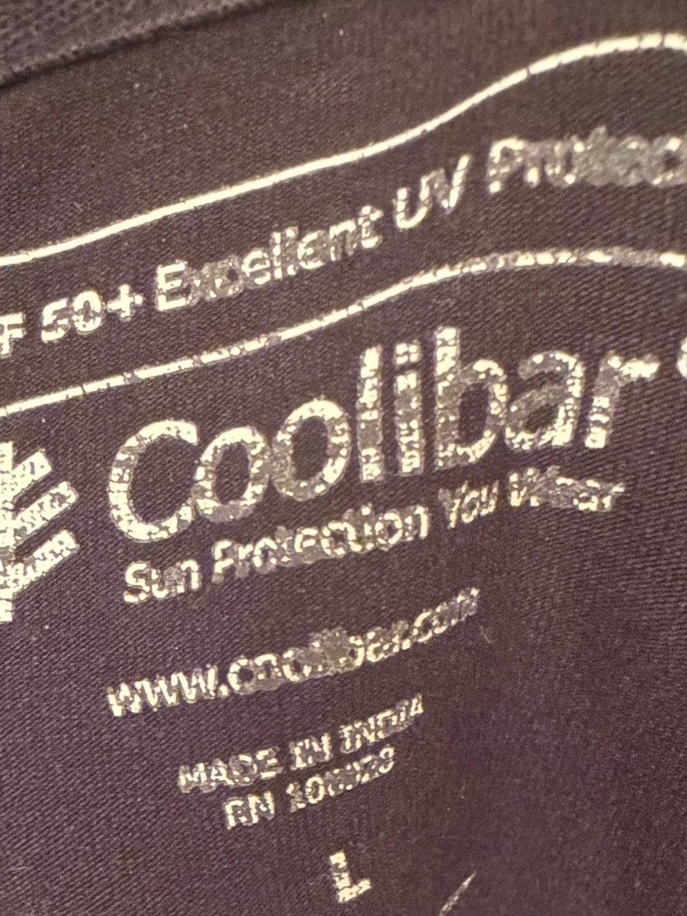 Coolibar Black Long Sleeve V-Neck Sun Protection Top-Large - Picture 2 of 2